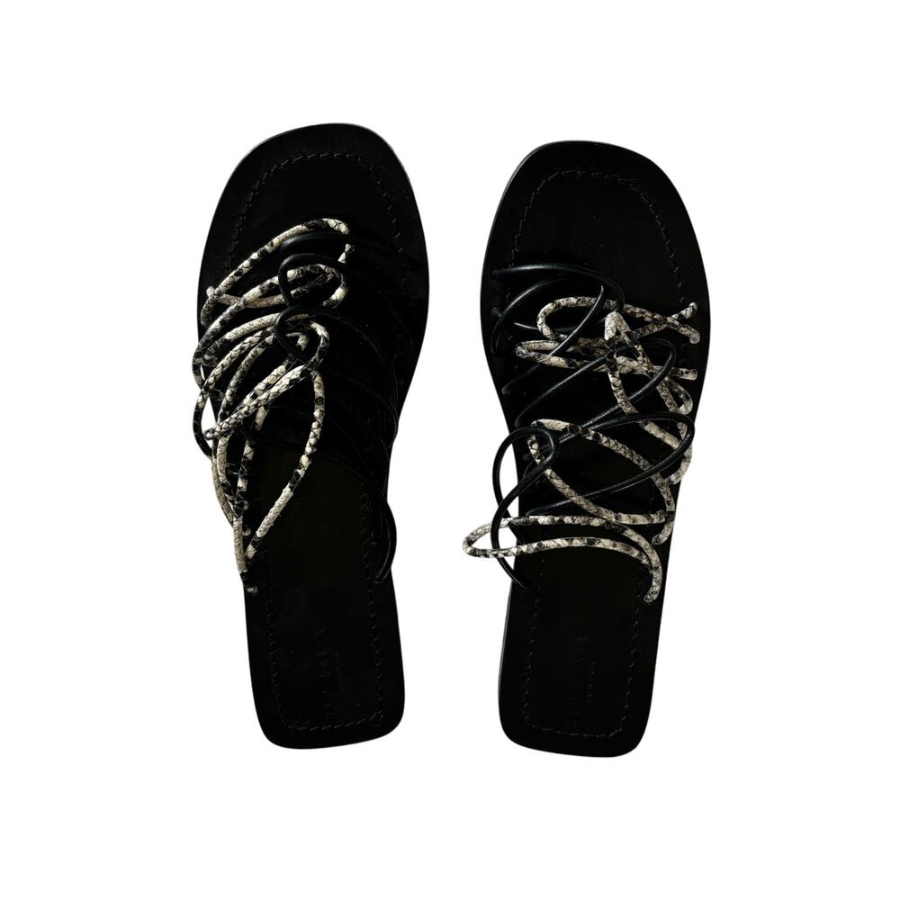 Ted Baker London Teppo Black and Snake Strappy Slide Sandals Women’s Size 10 - Picture 6 of 6